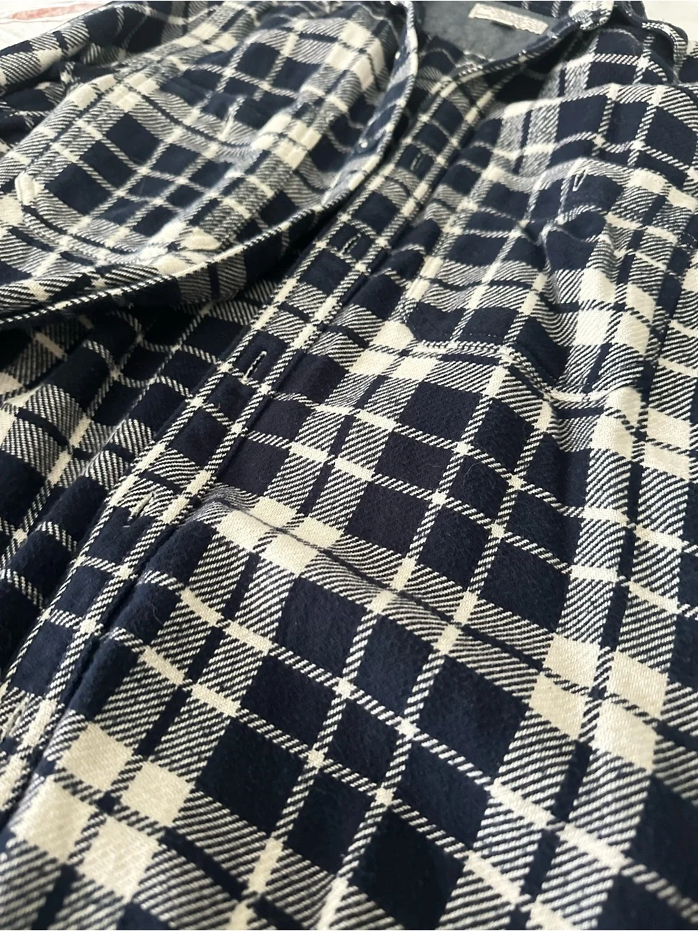 Wallace Barnes Navy White flannel